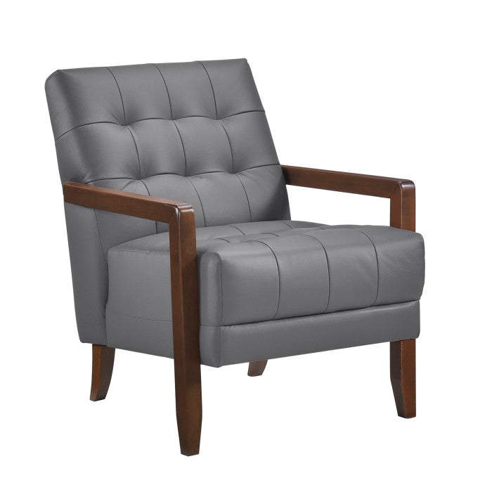 Archam Accent Chair Dark Grey - Modern Lounge Chair for Living Room, Bedroom & Office - Comfortable Upholstered Armchair with Sturdy Metal Legs