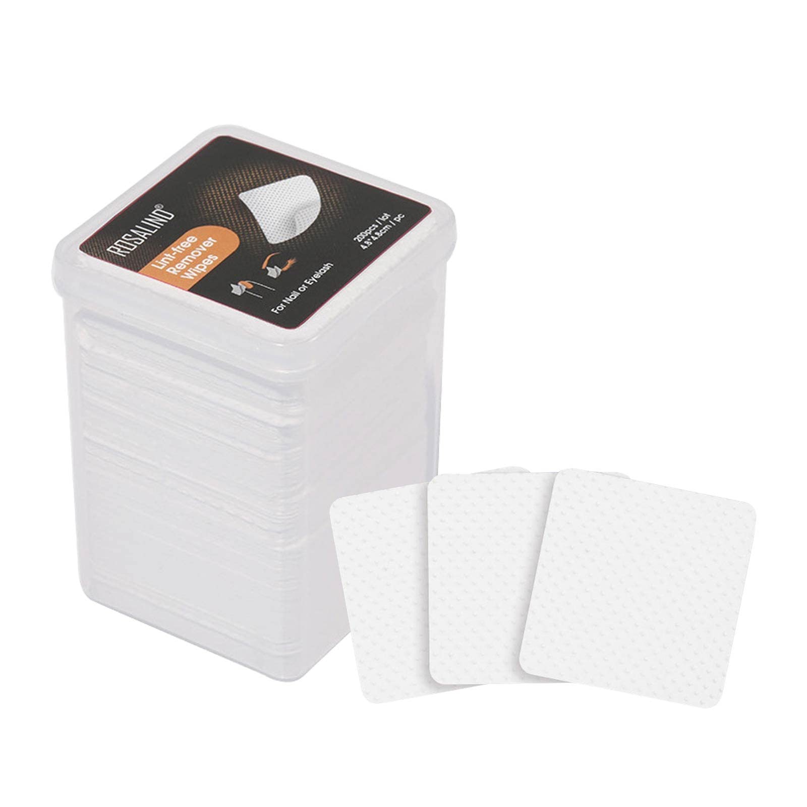 **200pcs Double-Sided Nail Polish Remover Pads - Adhesive & Makeup Remover Cotton Cloths for Professional & At-Home Manicures (White, One Size) - Perfect for Nail Salons, Travel & DIY Nail Care**