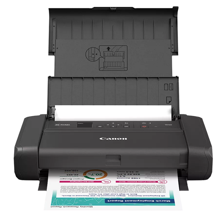Canon PIXMA TR160 Wireless Portable Inkjet Printer - Compact, Mobile Printing for Home Office, Business Travel & Remote Work | Fast Printing, High Quality Output