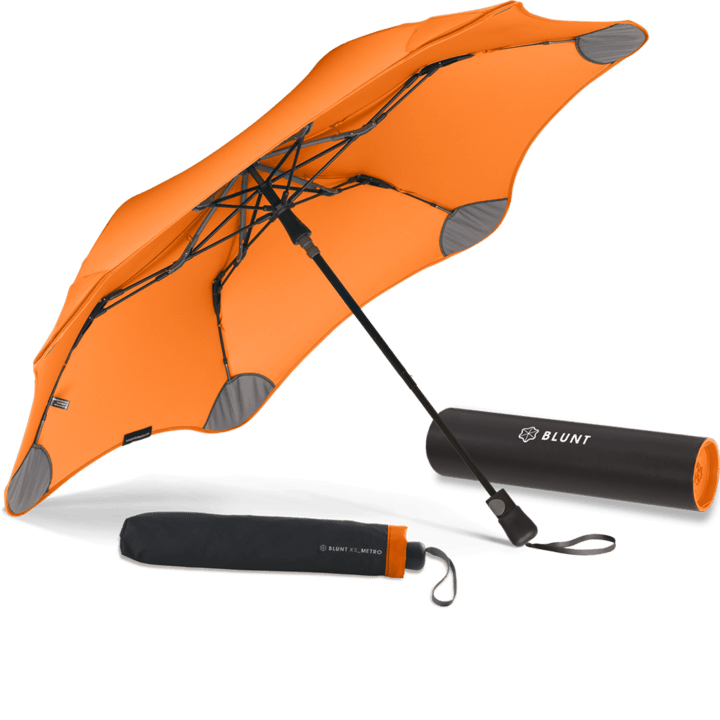 BLUNT Extra Small Metro Umbrella - Compact Windproof Travel Umbrella for Men & Women, Perfect for Commuting, Walking & Outdoor Activities (Orange)