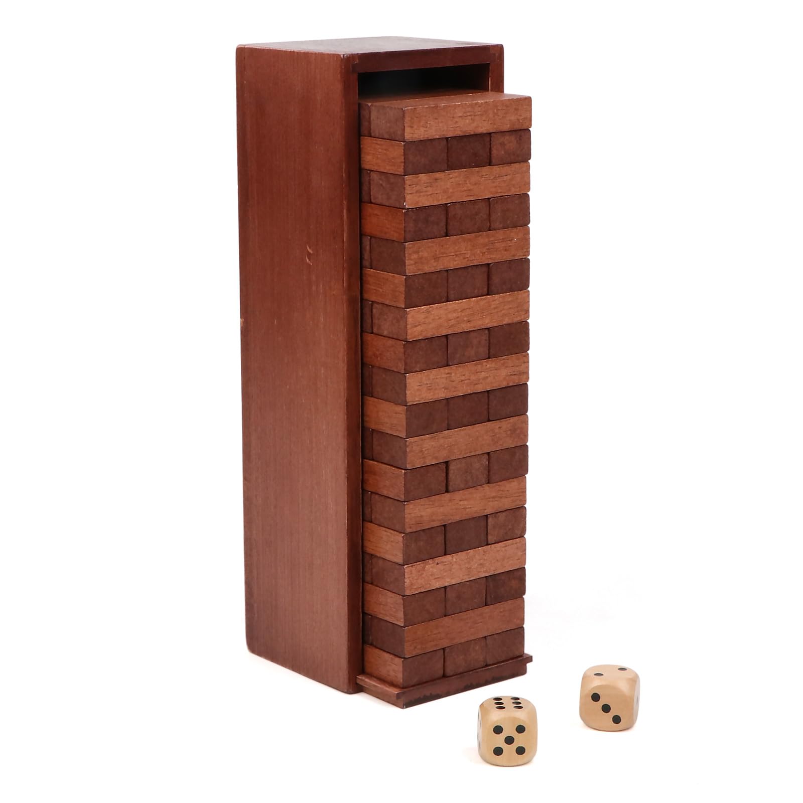 54PCS Wooden Stacking Blocks Game - Classic Tumbling Tower Toy for Kids, Adults & Family Fun | Montessori Learning Toys, Tabletop Party Games with Storage Box | Perfect for Birthday Parties, Classroom Activities & Family Game Nights