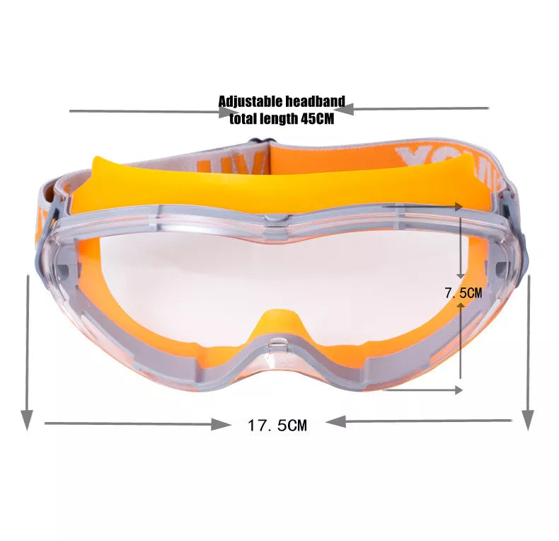 Uvex Ultrasonic Anti-Fog & Anti-Scratch Safety Goggles - Clear Lens Protective Eyewear for Lab Work, Construction, and DIY Projects