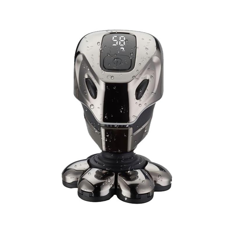 7D Floating Head Electric Shaver for Bald Men - Waterproof Cordless Razor with 7 Independent Cutters | Perfect for Head Shaving, Beard Trimming & Travel Use