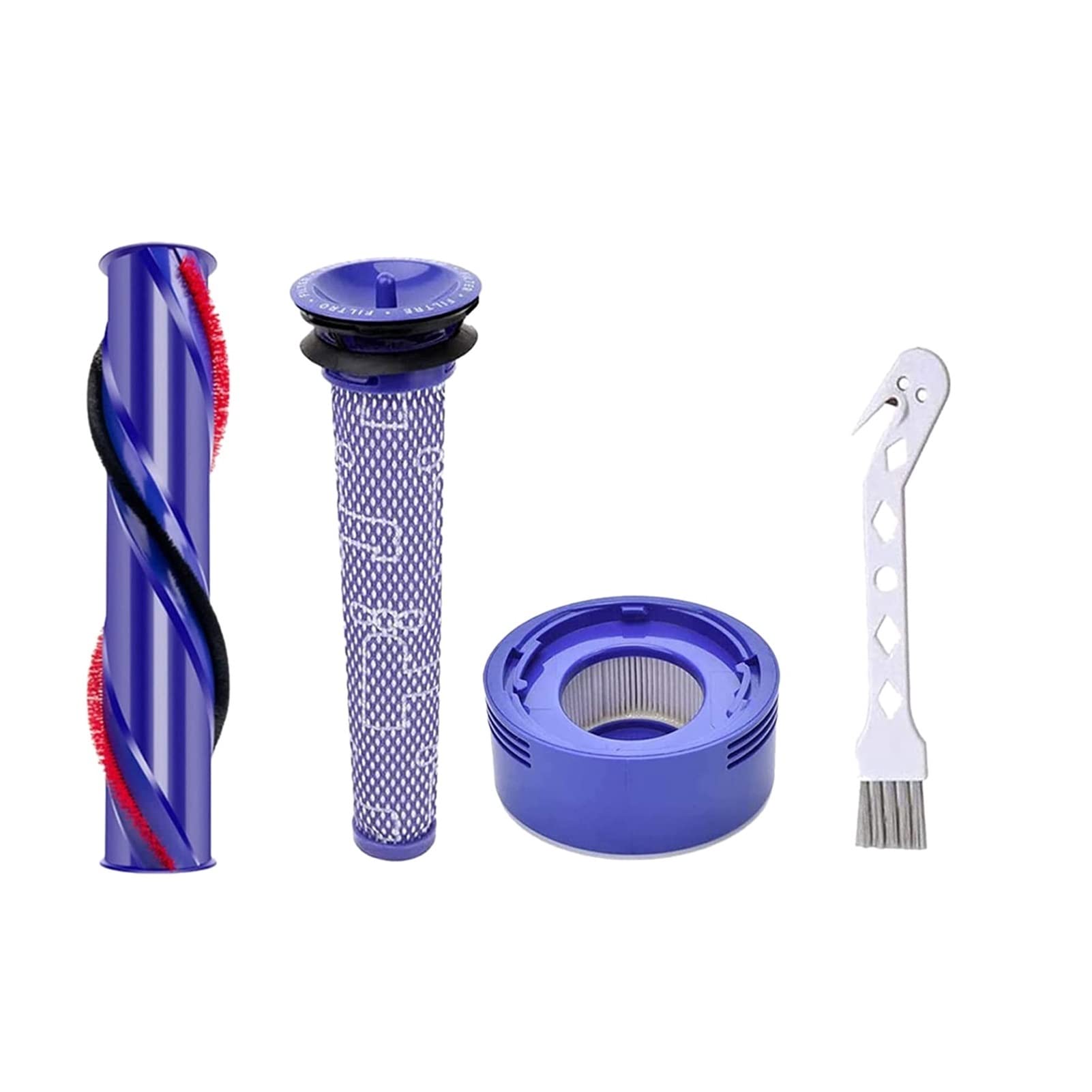 Dyson V7 Handheld Vacuum Cleaner Accessories - Washable HEPA Filter & Roller Brush Head Replacement | Compatible with VIGANAN Vacuums & Floor Care | Perfect for Pet Hair, Hardwood Floors & Car Cleaning