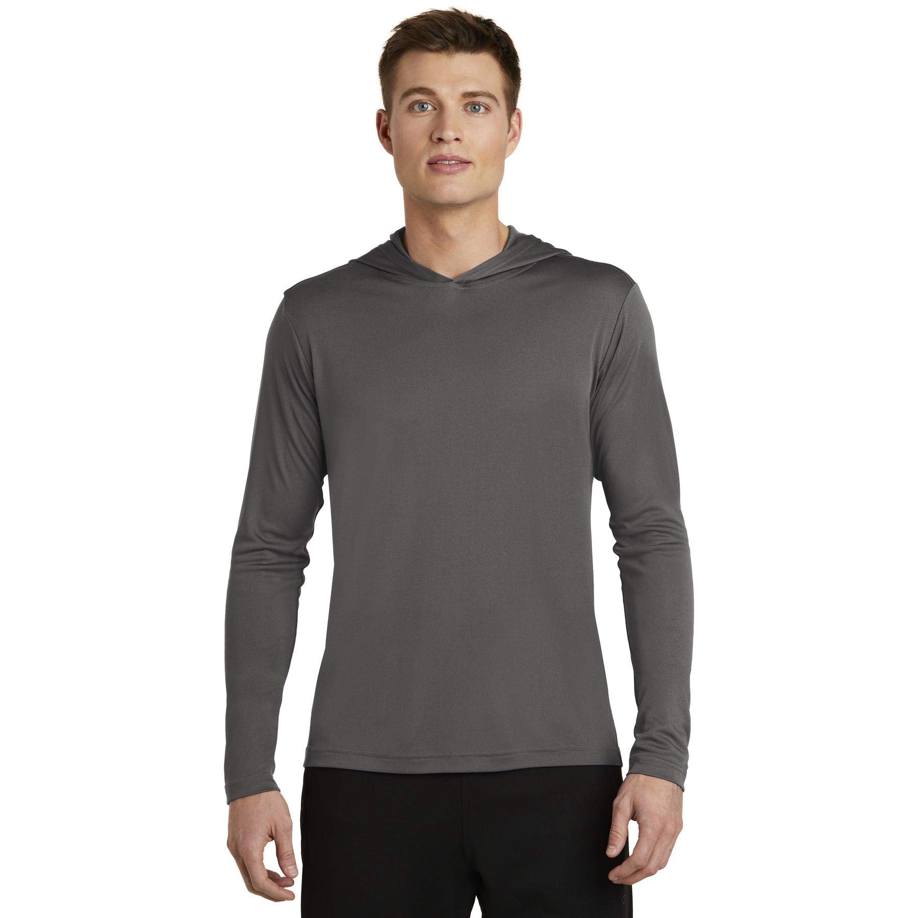Sport-Tek PosiCharge Competitor Hooded Pullover - Moisture Wicking Performance Hoodie for Men & Women, XS Size in Iron Grey - Perfect for Gym, Running & Outdoor Activities