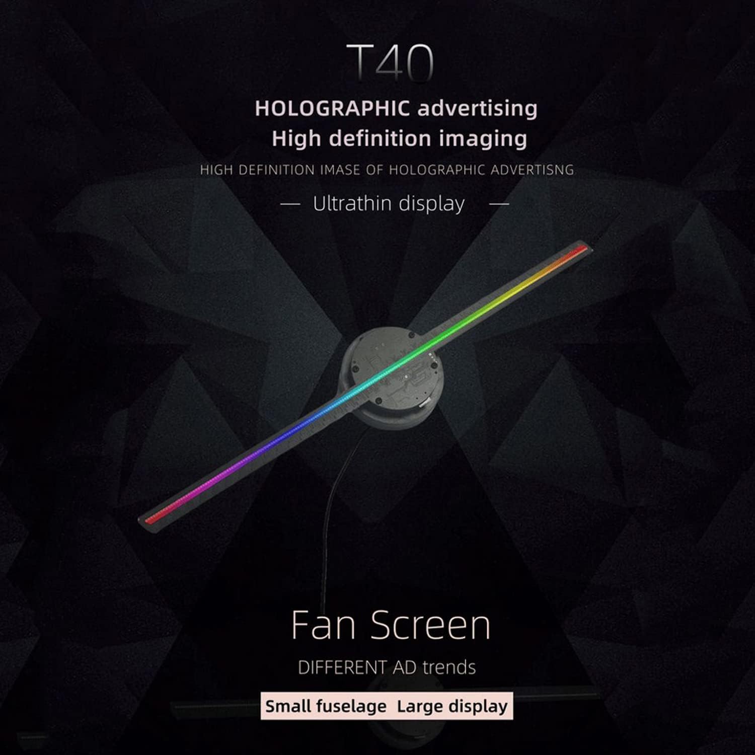 3D Hologram Projector with WiFi & Remote Control - VoOqo LED Holographic Fan Display for Business Advertising, Store Signs, Bars, Events & Exhibitions | Perfect for Retail Displays, Trade Shows & Nightclub Promotions