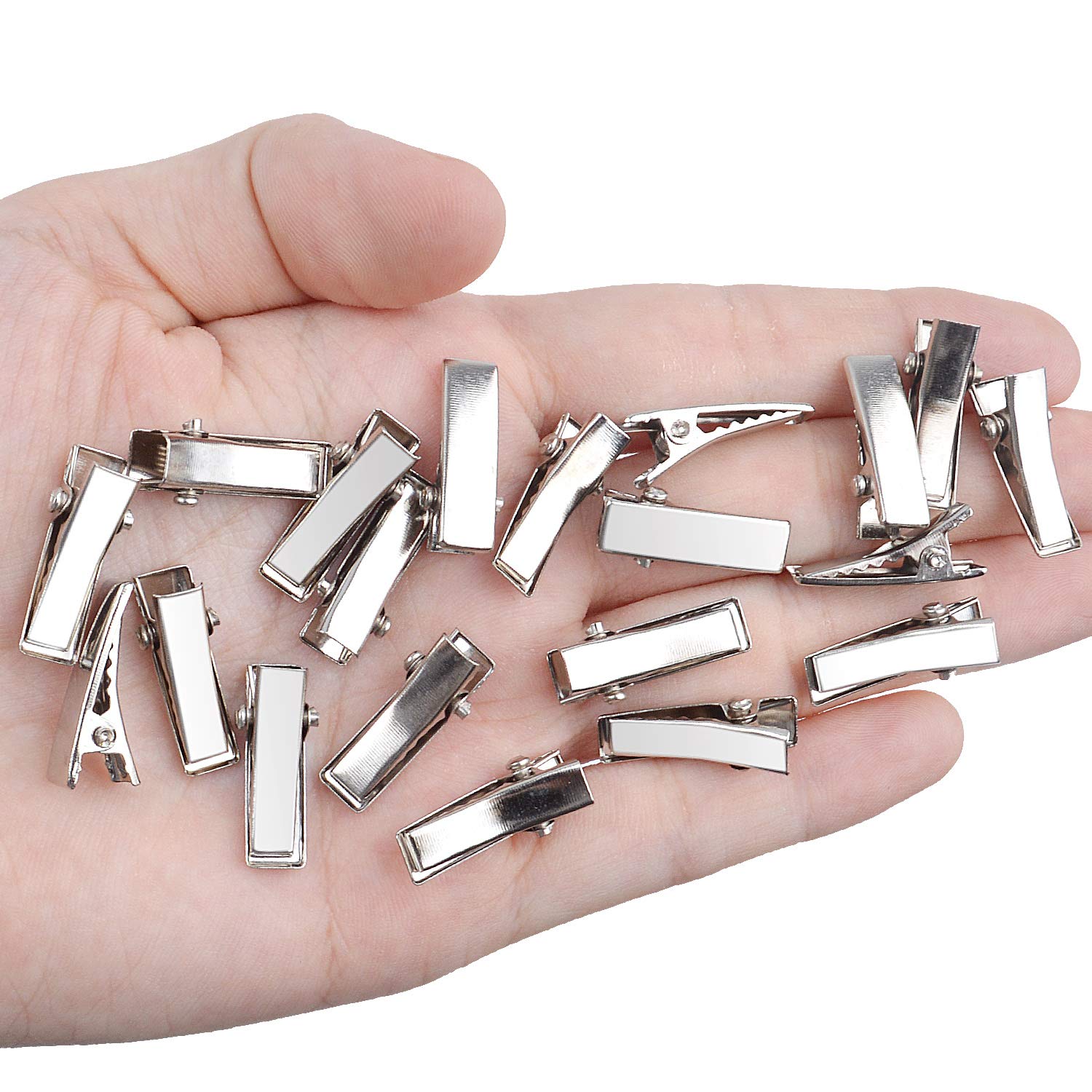 100pcs 2cm Alligator Hair Clips with Teeth - Single Prong Duckbill Hair Pins for Hair Bows, Crafts & DIY Accessories - Perfect for Hair Styling, Salon Use & Gift Packaging