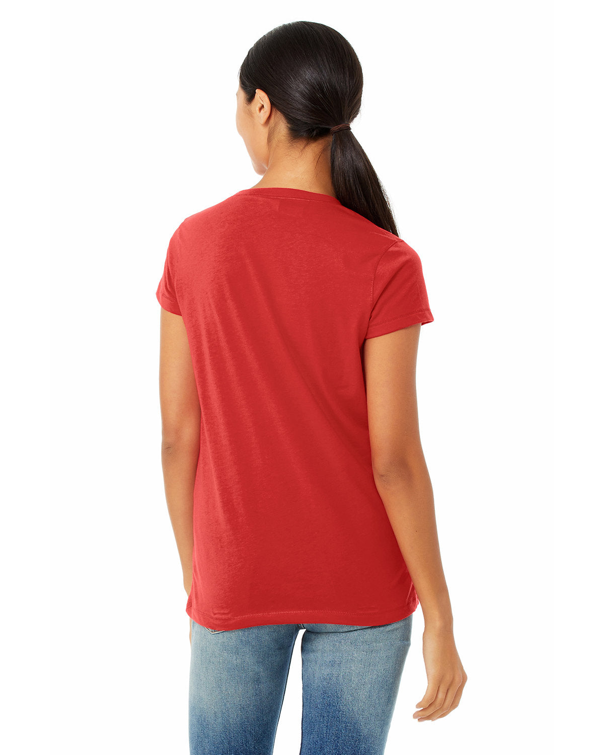 Bella + Canvas B6005 Women's Soft Jersey Short Sleeve V-Neck T-Shirt - Comfortable Casual Tee for Everyday Wear, Workout & Layering