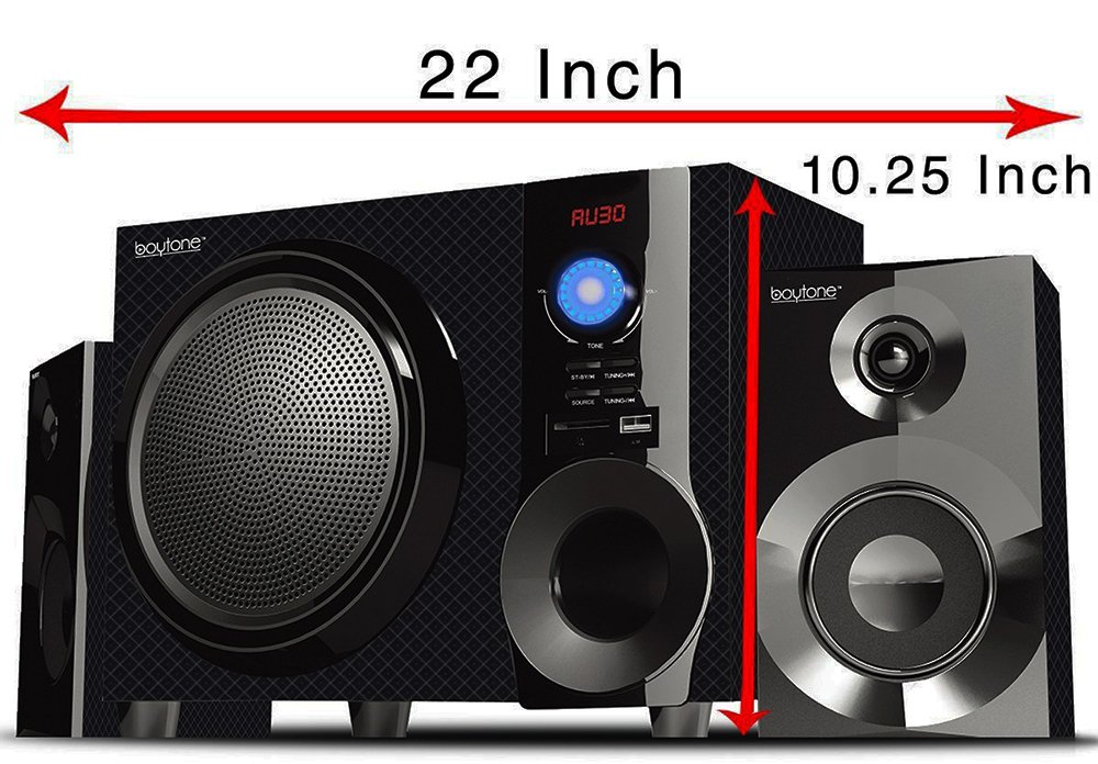 Boytone BT-210FD Wireless Bluetooth Speaker - 30W Powerful Bass, Clear Sound & FM Radio with Remote Control, AUX Port (Renewed) - Perfect for Home, Parties & Outdoor Gatherings