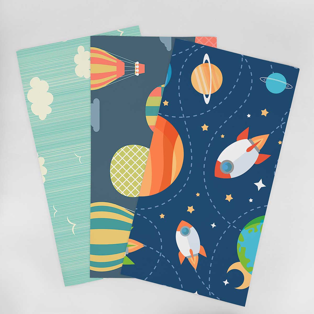 Kids Wallpaper Sample - Blue & Similar Tones 001 | Nursery, Bedroom, Playroom Decor