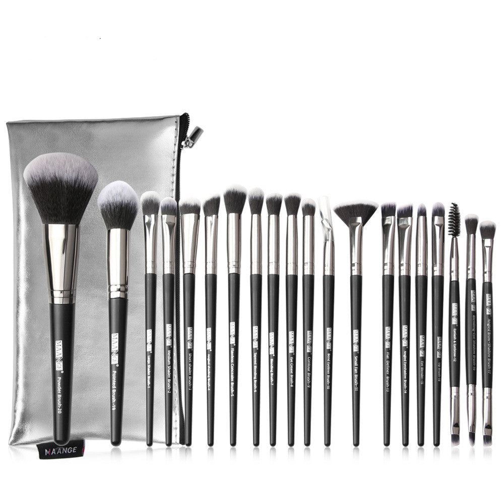 20pcs Professional Makeup Brush Set for Foundation, Eyeshadow, Blending - Perfect for Makeup Artists & Beginners - Salon, Home & Travel Use