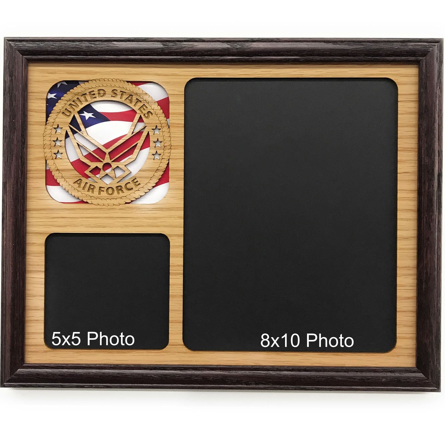 US Air Force Picture Frame 11x14 - Cherry Wood Military Display for Home, Office & Gifts | Perfect for Veterans, Military Families & Patriotic Decor
