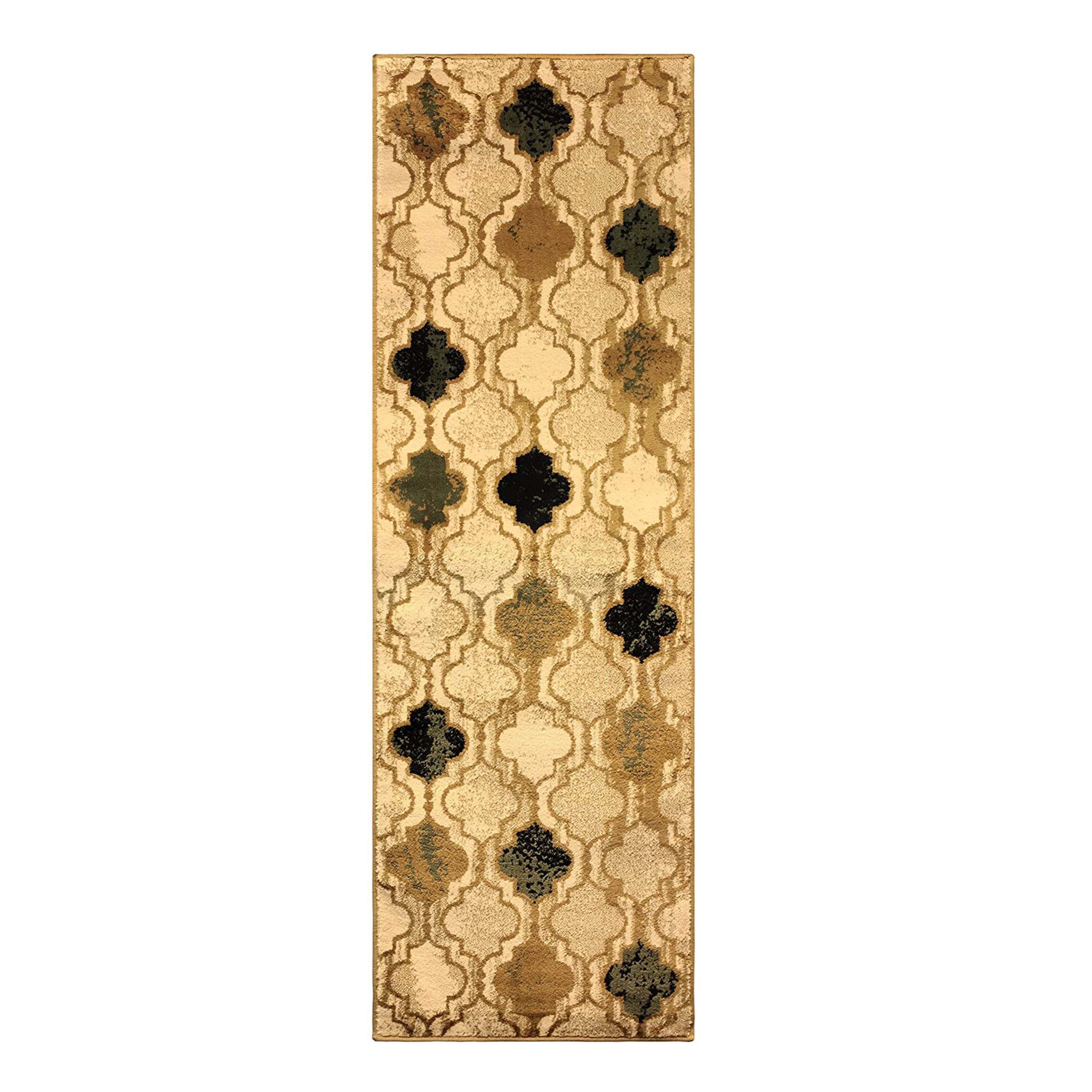 Viking Geometric Trellis Indoor Area Rug & Runner - Non-Slip Boho Chic Carpet for Living Room, Bedroom, Hallway - Perfect for Nordic Home Decor & Cozy Spaces