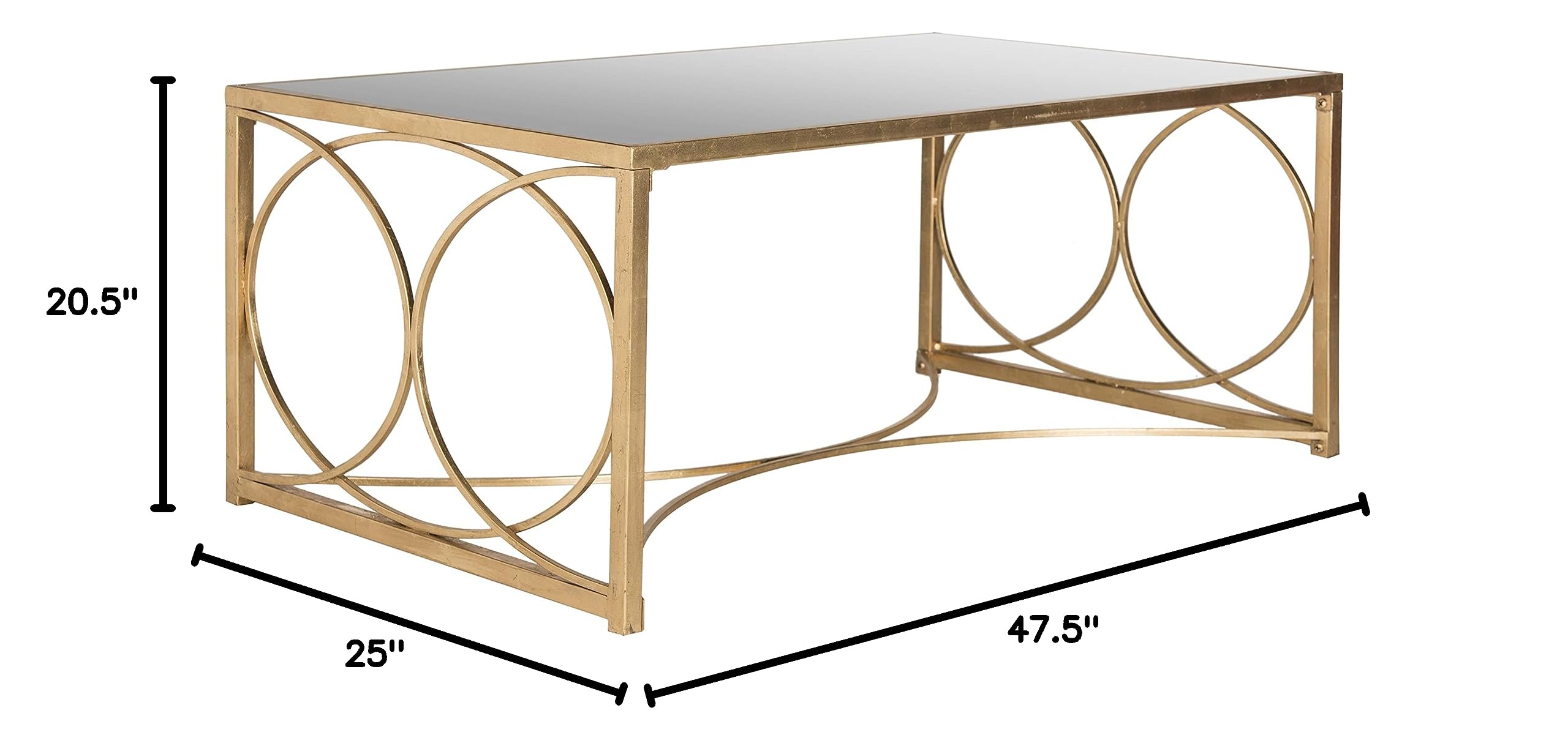SAFAVIEH Melosa Gold Coffee Table - Modern Living Room Centerpiece for Home Decor, Stylish & Durable Accent Table - Perfect for Living Rooms, Offices & Apartments