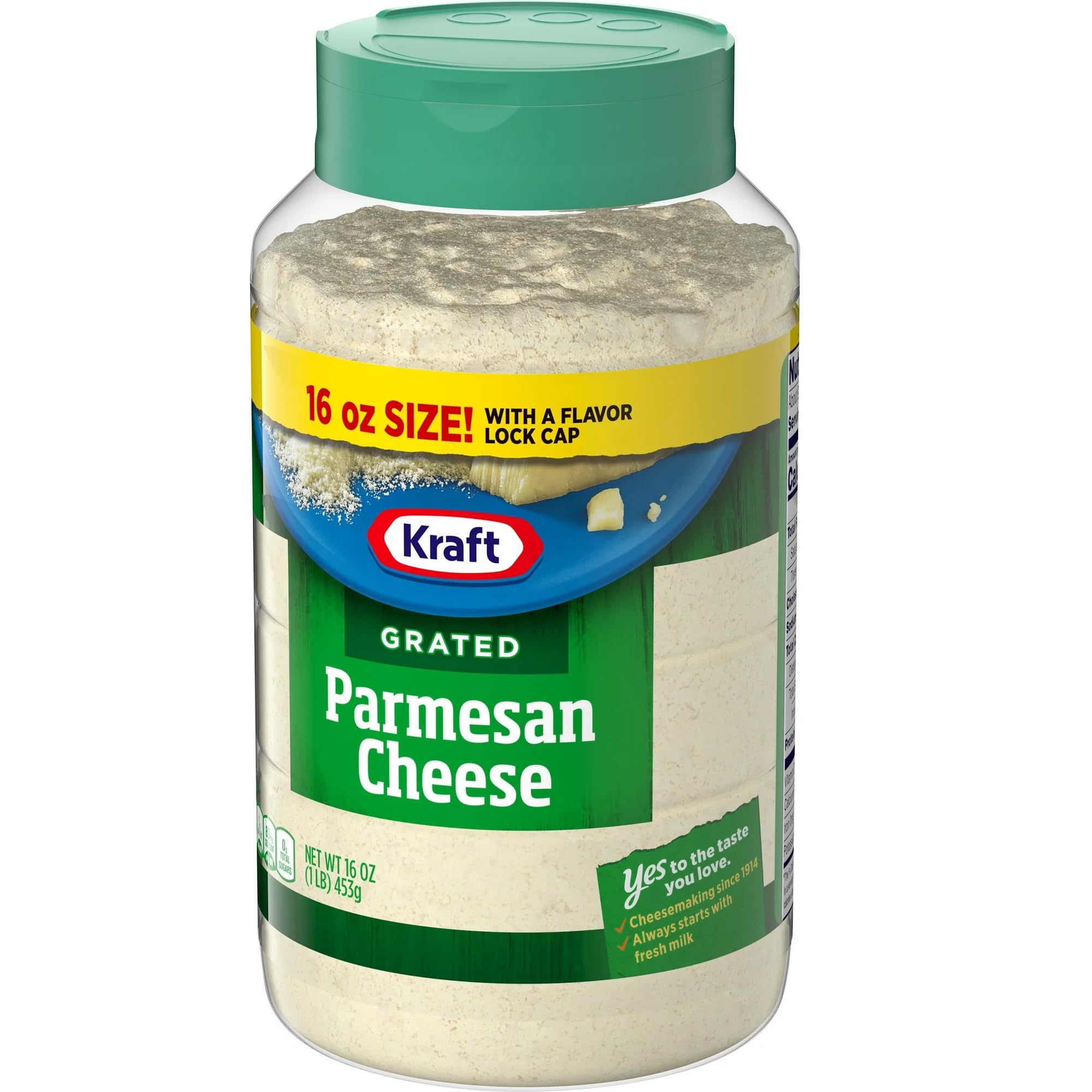 Kraft Parmesan Cheese Grated 16oz - Low Calorie, Low Fat Vegan & Keto Friendly Italian Cheese Powder | Perfect for Pasta, Pizza & Salads | Premium Quality Romano Cheese in Convenient Shaker | Elegantly Packaged in BETRULIGHT Brand Box