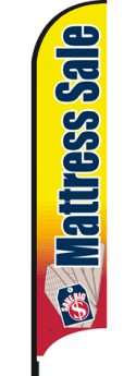 Feather Flag Banner - Custom Mattress Sale Outdoor Advertising Flag | Perfect for Retail Stores, Car Dealerships & Grand Openings