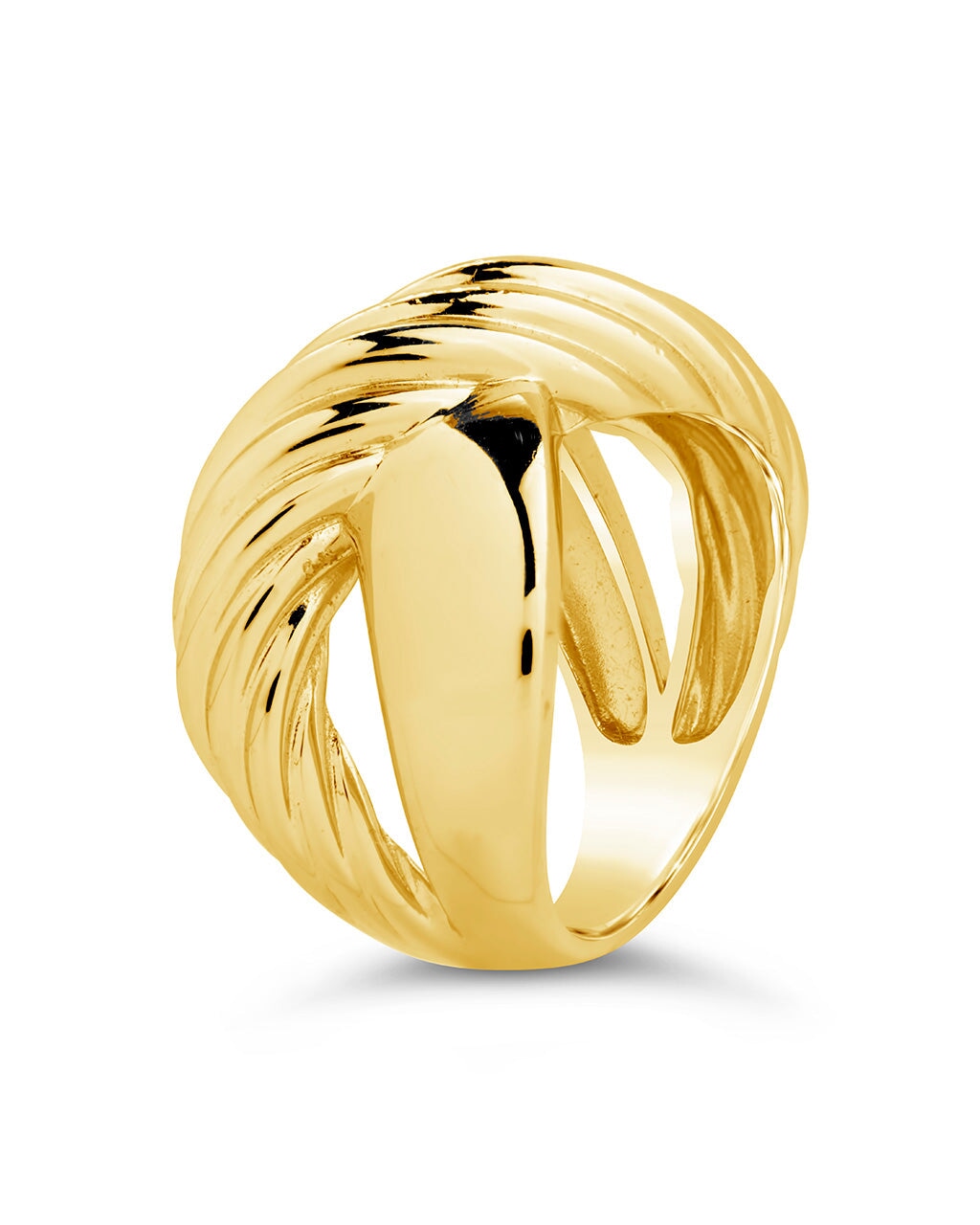 Myra Textured Cross Ring for Women - Elegant Stainless Steel Jewelry Gift for Everyday Wear, Parties & Special Occasions