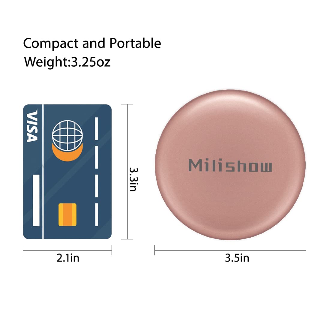 Rechargeable LED Compact Mirror with 1x/10x Magnification - 3.5 Inch Dimmable Travel Makeup Mirror for Purse, Pocket & Handheld Use | Perfect for Home, Travel & On-the-Go Touch Ups