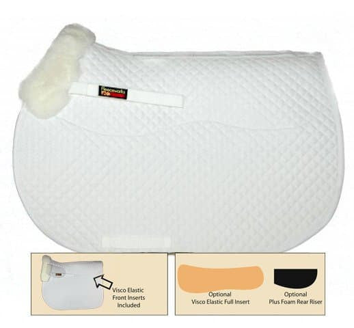 Premium Sheepskin Quilted All-Purpose Square Pad with Perfect Balance Technology - Ideal for Horse Riding, Dressage & Equestrian Training