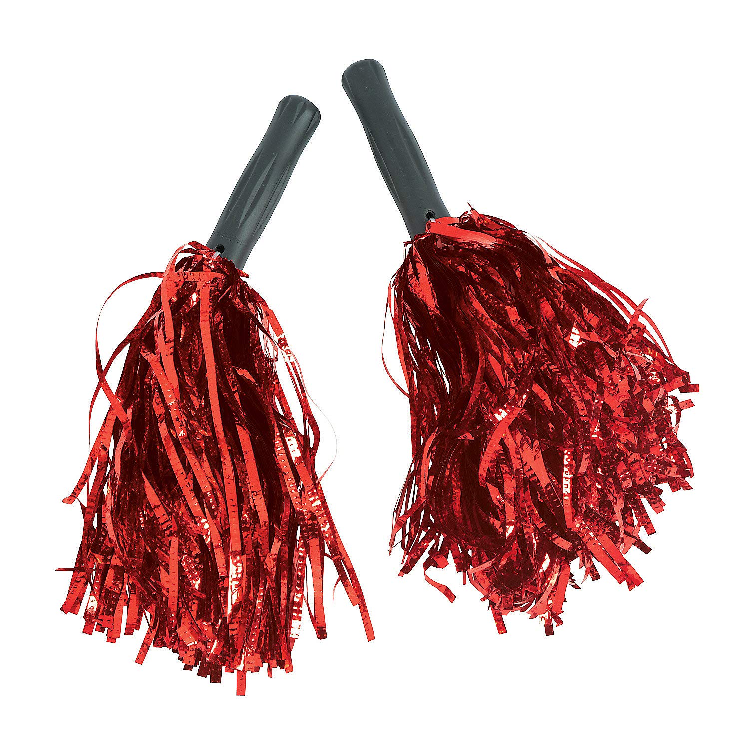12 Pack Metallic Red Pom Poms for Cheerleading, School Spirit, Party Decor & Craft Supplies – Perfect for Sports Events, Parades & DIY Projects