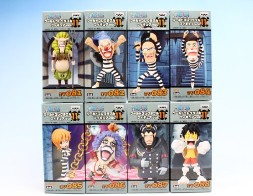 One Piece World Collectable Figure Vol.11 - Complete Set of 8 Anime Figures by Banpresto (Japan Import) - Perfect for Anime Collectors & One Piece Fans Display