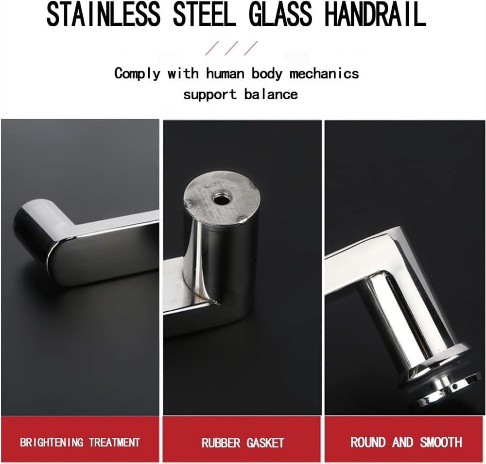 Stainless Steel Shower Sliding Door Handle - Back to Back Shower Enclosure Knob for Sliding Barn Doors - Bathroom Accessories - Perfect for Modern Farmhouse, Rustic & Contemporary Bathroom Designs (White)