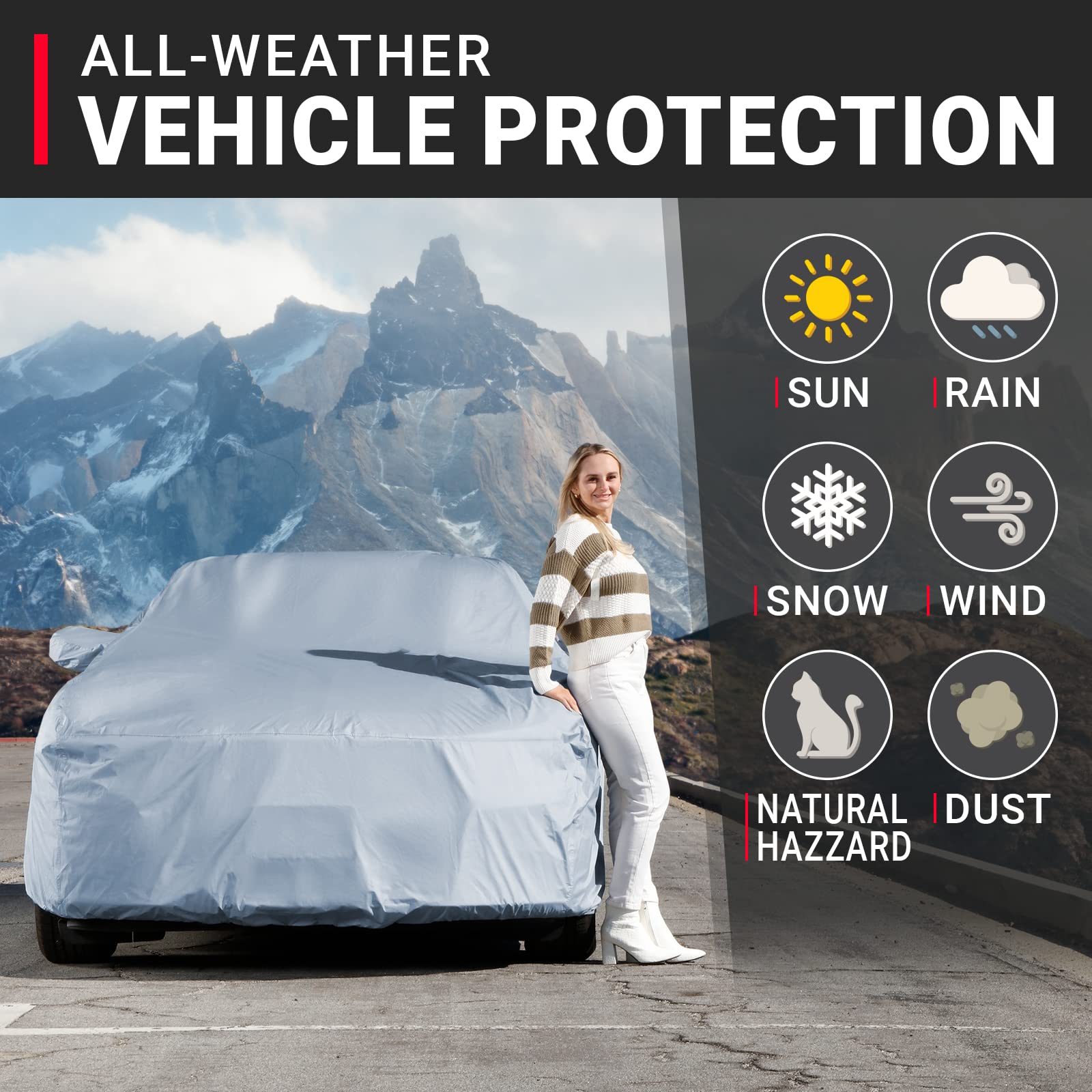 Premium Waterproof Car Cover for 1971-1978 Oldsmobile Toronado - Heavy Duty All-Weather Protection, UV Resistant, Custom Fit with Storage Bag & Straps - Perfect for Indoor/Outdoor Use, Snow Protection, and Long-Term Vehicle Storage