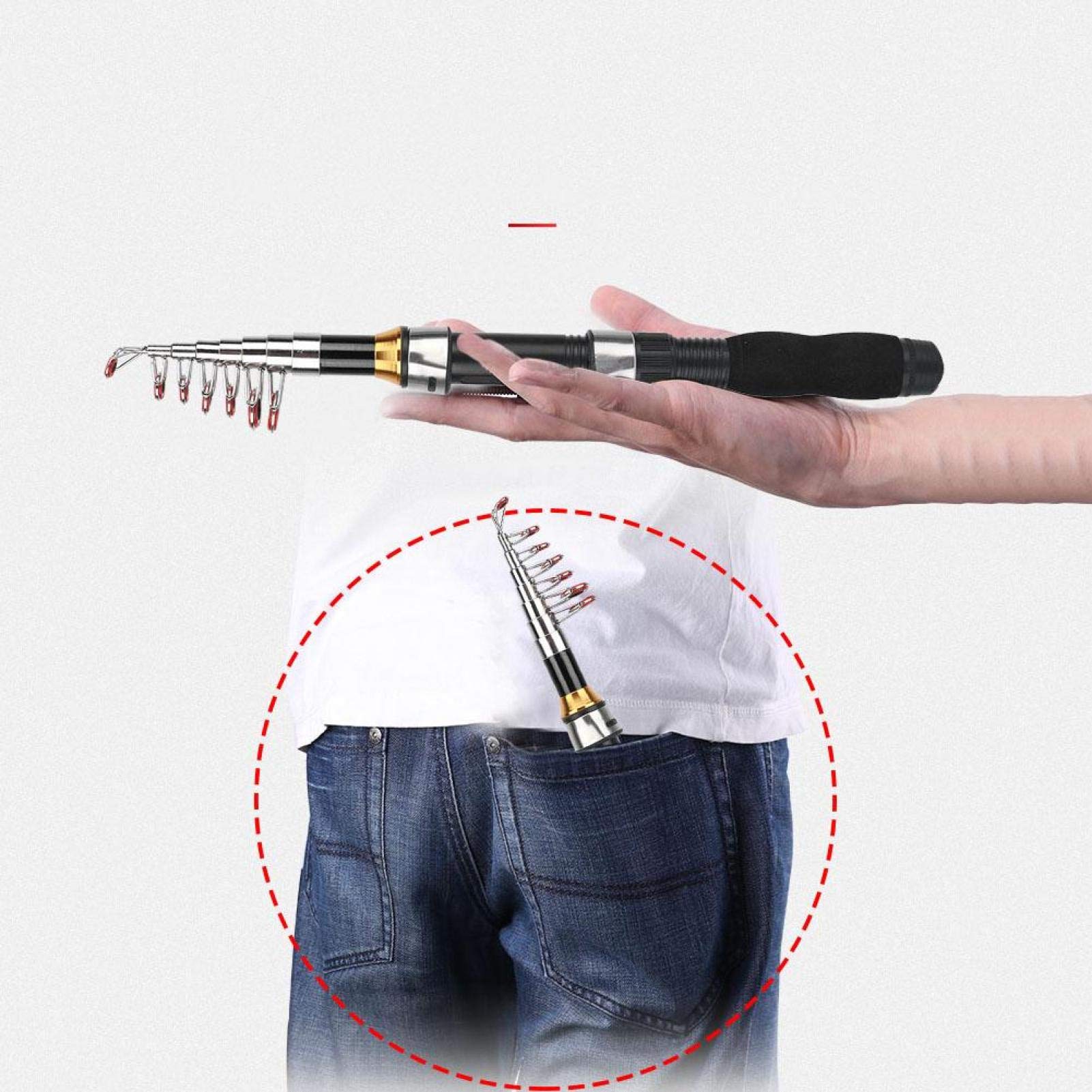 Best Portable Short Fishing Rod - Compact Mini Sea & Ice Fishing Pole with Non-Slip Grip for Comfortable Use | Perfect for Travel, Camping & Outdoor Adventures
