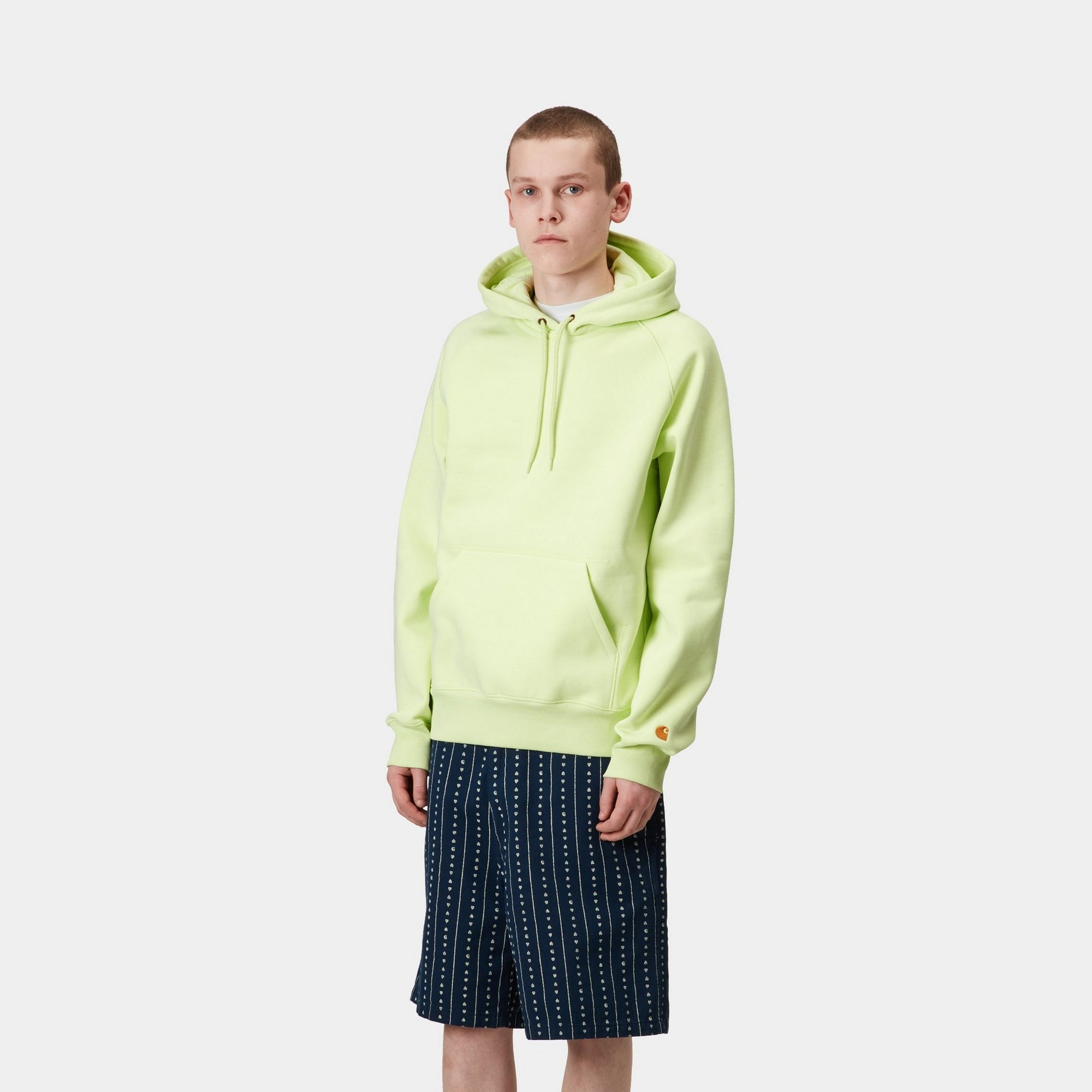 Air Green Hooded Chase Sweatshirt for Men - Cozy Pullover Fleece Hoodie for Casual Wear, Street Style & Outdoor Activities