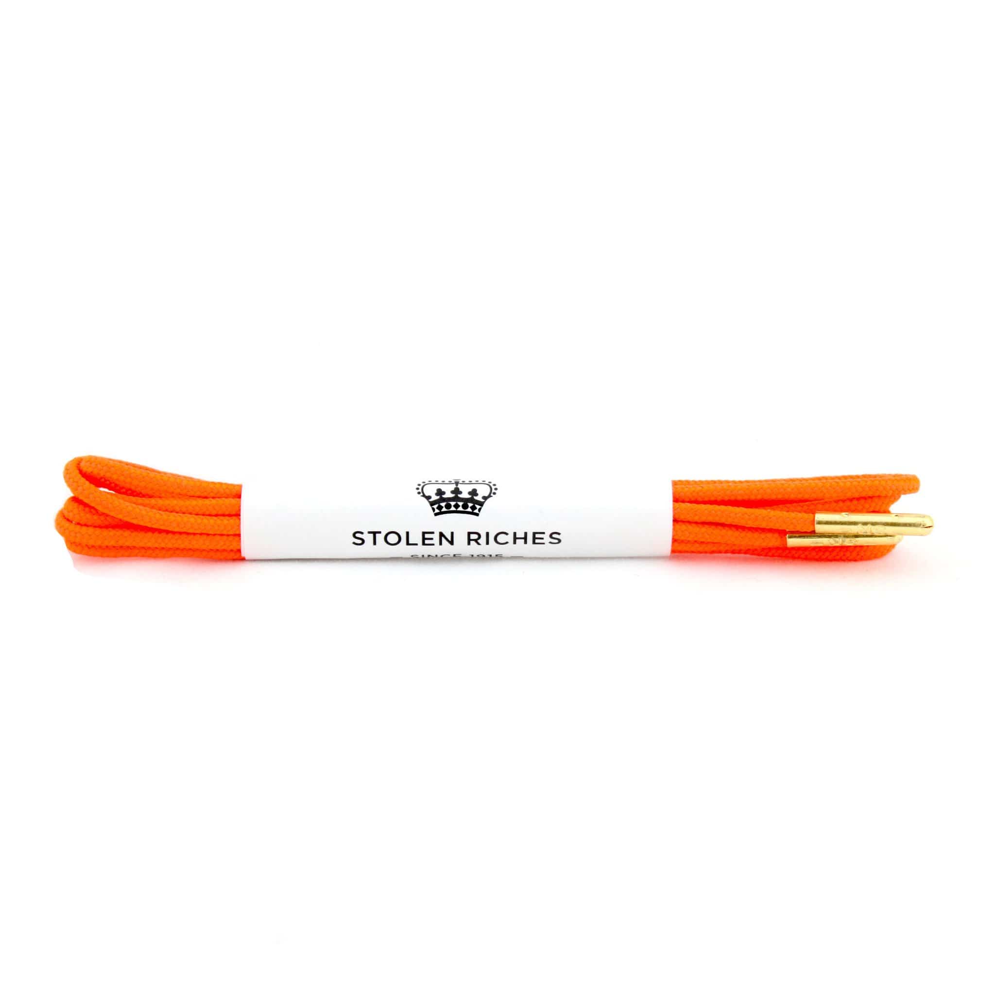 Bright Neon Orange Dress Shoelaces - 27 Inch/69cm Long - Perfect for Sneakers, Boots & Fashion Accessories