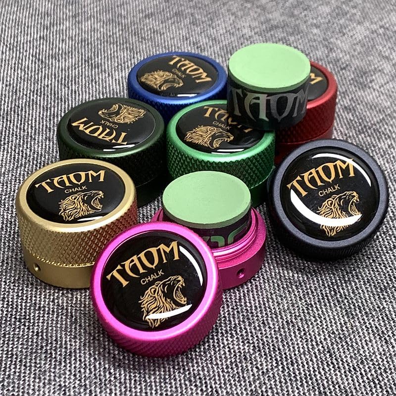 **TAOM Round Magnetic Pool Chalk Holder - Portable Billiard Chalk Cube Case for Cue Tips | Durable Snooker & Pool Table Accessories | Perfect for Home, Bar, and Professional Game Rooms**