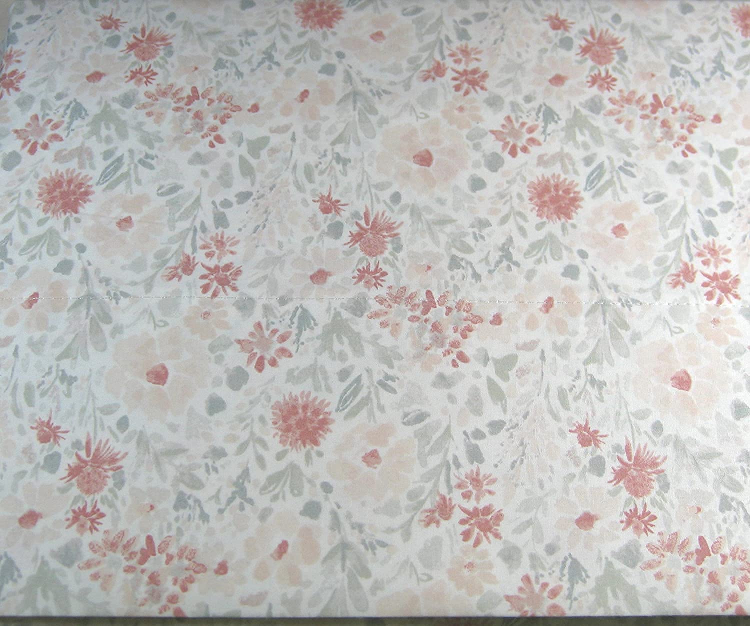 Lauren Ralph Lauren King Size Floral Printed Cotton Sheet Set - Pink and Grey, Soft & Breathable for Ultimate Comfort, Perfect for Master Bedroom, Guest Room or Luxury Hotel