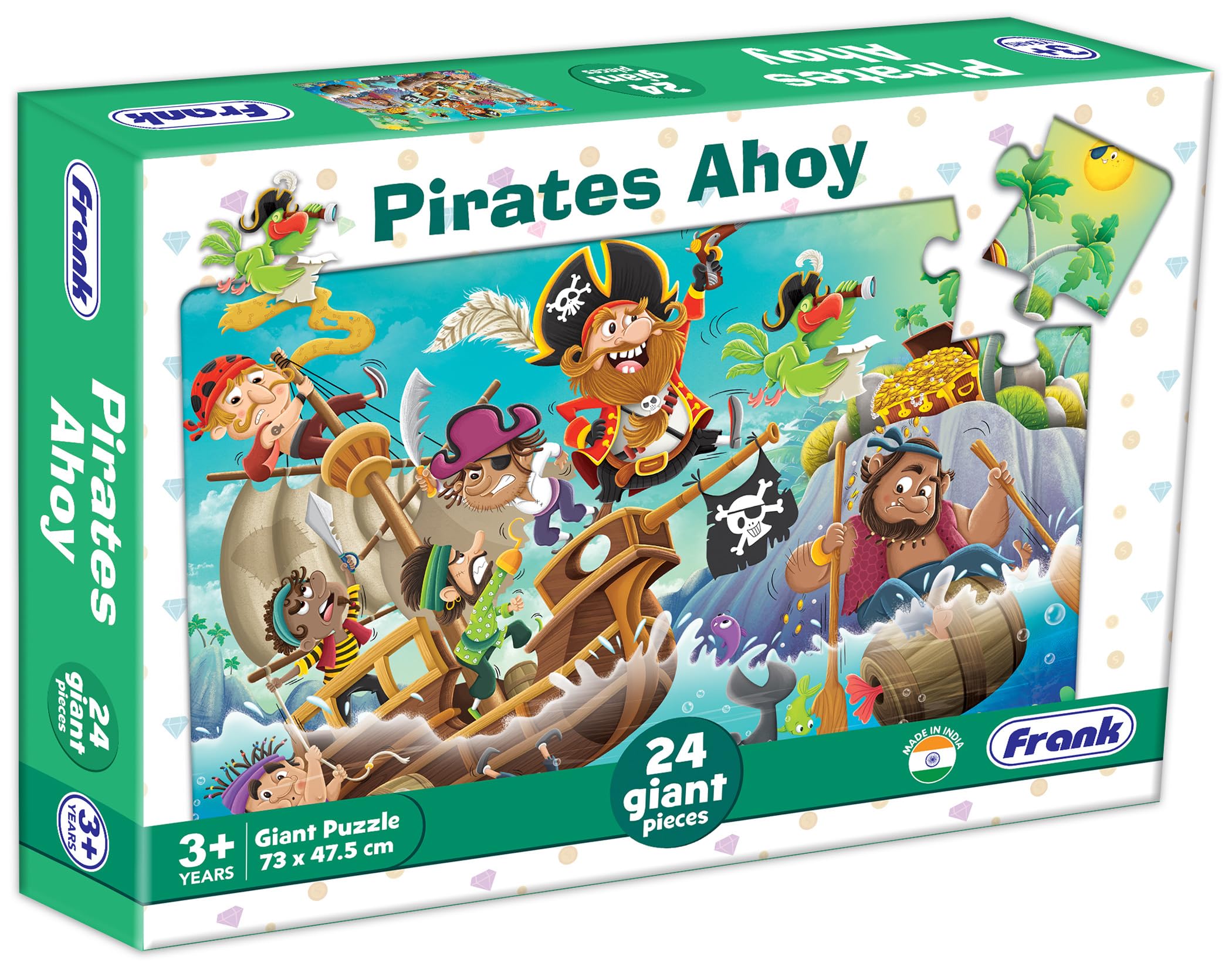 Ahoy Sea Adventure Giant Floor Jigsaw Puzzle for Kids Ages 3-7 | 15-Piece Educational Brain Booster Game | Non-Toxic Learning Toy for Boys & Girls | Perfect Gift for Birthday & Classroom Activities | Playtime, Homeschooling & Family Bonding