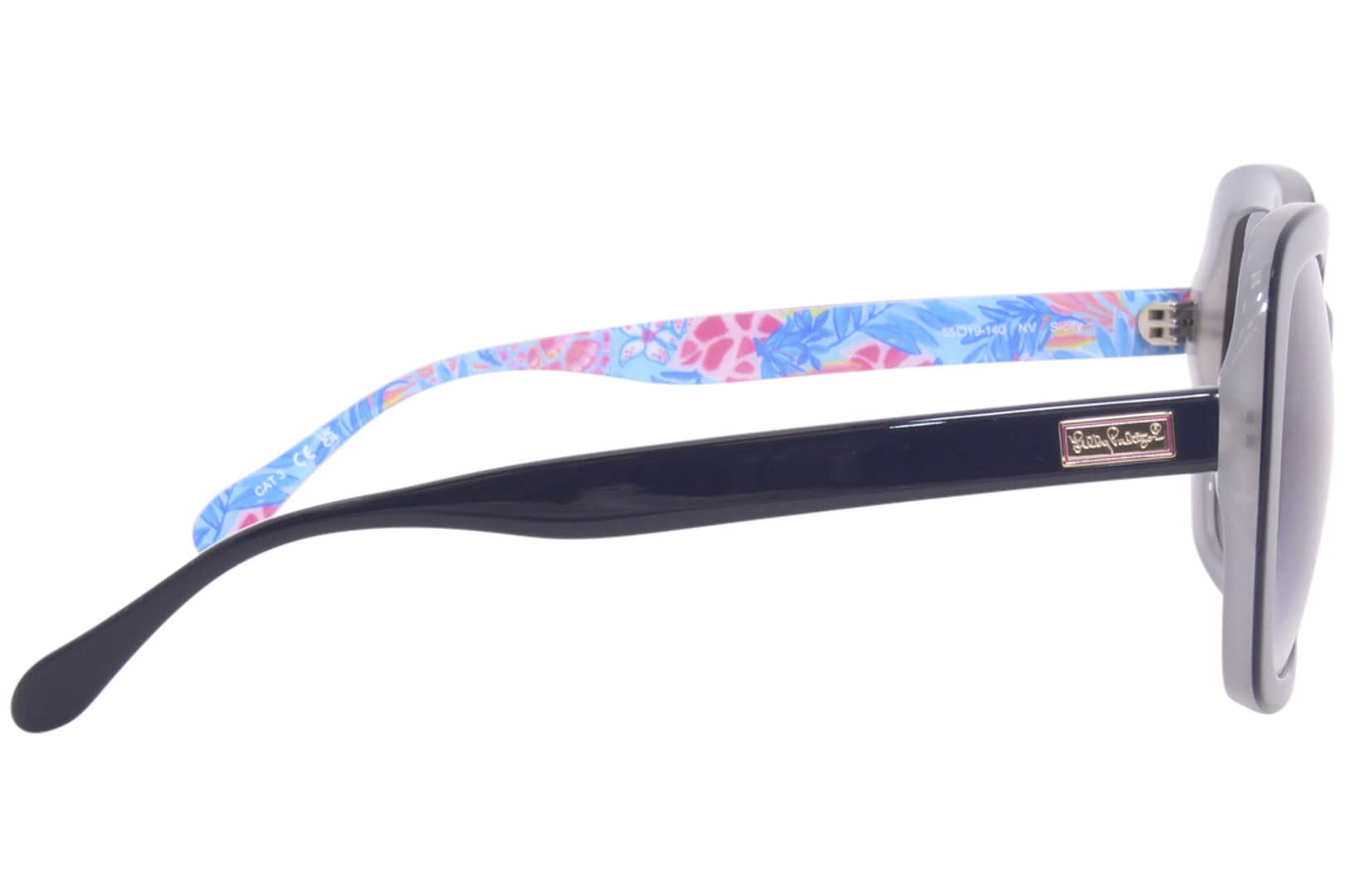 Lilly Pulitzer Sicily Navy Polarized Sunglasses for Women - UV Protection, Fashionable & Lightweight - Perfect for Beach, Driving & Outdoor Activities