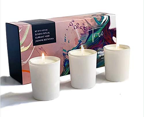 Premium Scented Candles Set - Non-Toxic, Long-Lasting 6-Hour Burn Home Fragrance Candles | Trio Gift Set (White Collection, 3x2.1oz) for Relaxation, Meditation & Romantic Ambiance