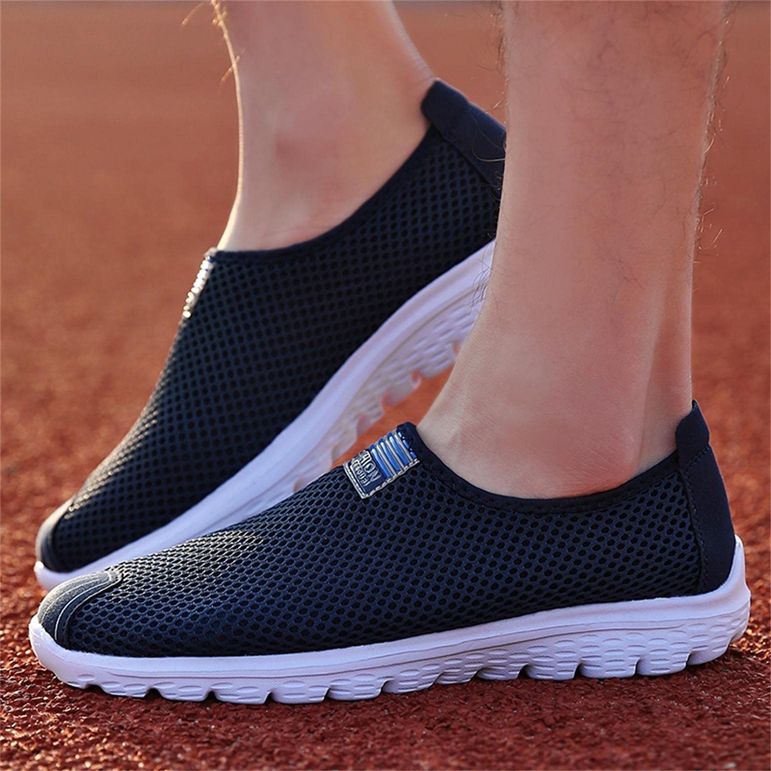 Hbeylia Unisex Slip-On Sneakers - Breathable Memory Foam Walking Running Tennis Shoes for Women & Men - Comfortable Mesh Skateboard Hiking Sport Shoes for Couples, Work, Nurses & Loafers - Perfect for Gym, Travel & Daily Wear