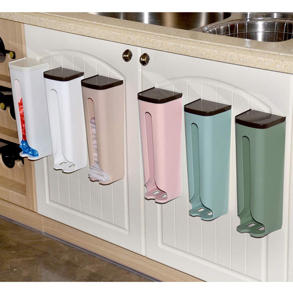 TOPBATHY Hanging Trash Bags - White Waste Organizer for Kitchen, Bathroom & Office | Space-Saving Storage Solution
