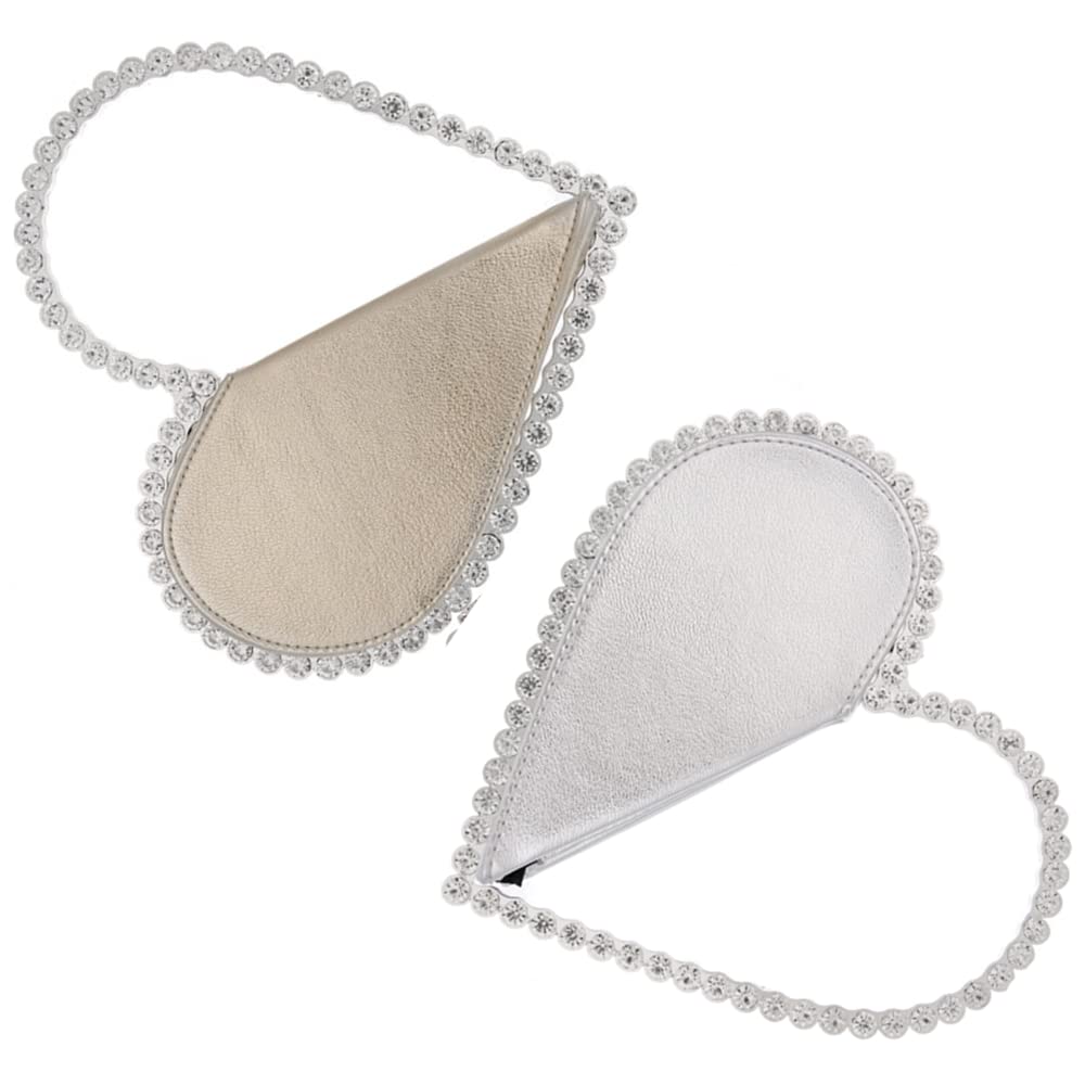 Elegant Women's Evening Clutch Bag with Heart Rhinestone Design - Diamond Wedding Party Purse Handbag for Prom, Dinner Dates & Special Occasions