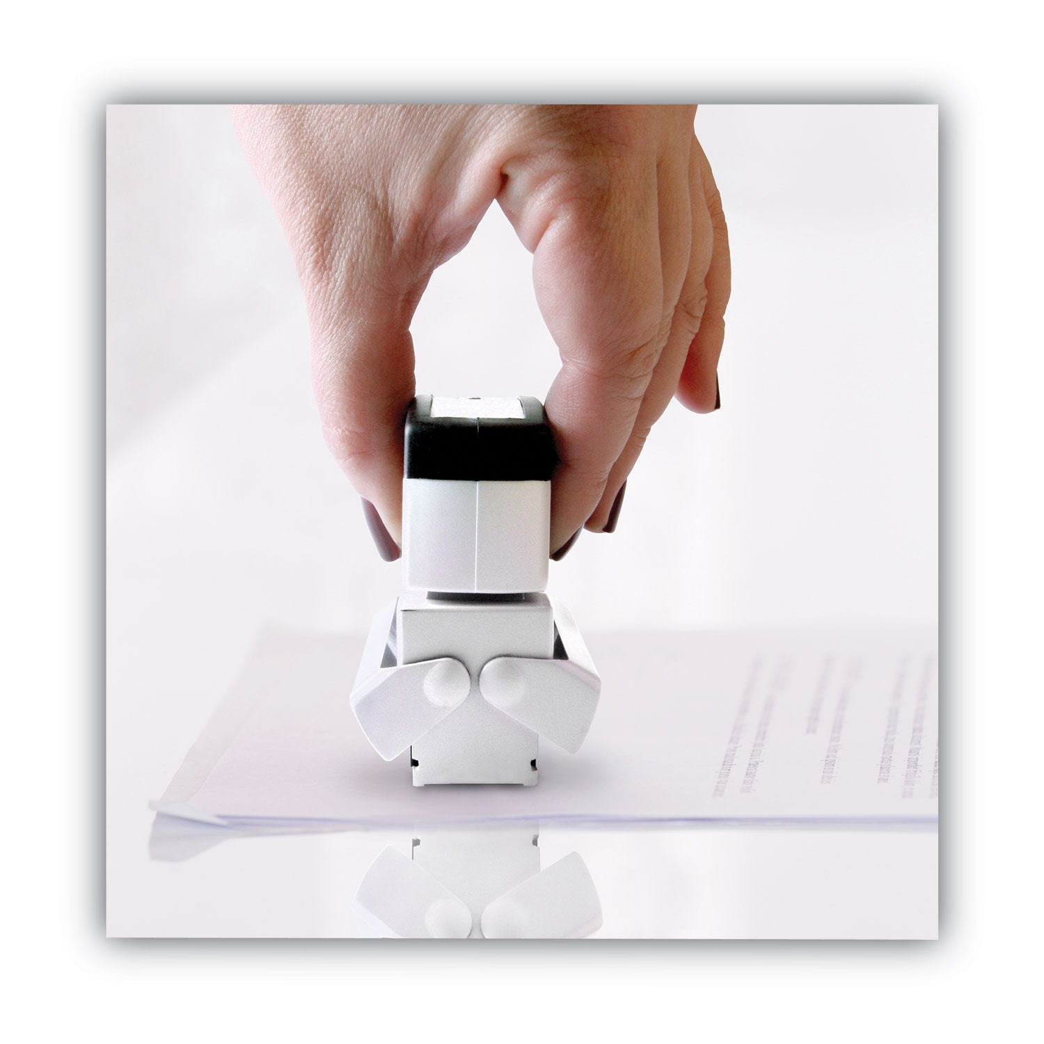 ACCUSTAMP2® Pre-Inked Self-Inking Stamp - Customizable Red Ink, 1.63