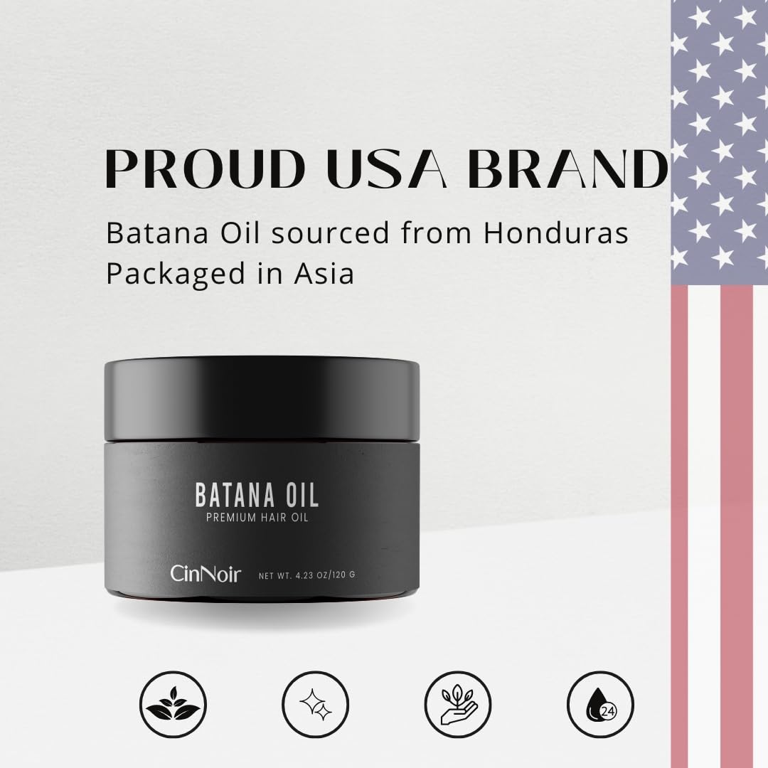 Premium 100% Organic Batana Oil for Hair Growth & Strength - Dr. Sebi Approved, 4.23 oz - Sourced from Honduras - Promotes Thicker, Healthier Hair - Perfect for Dry Scalp, Hair Repair & Natural Hair Care