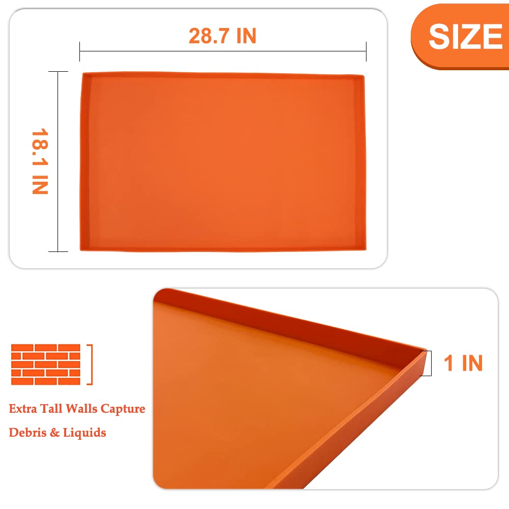 **28-Inch Blackstone Griddle Silicone Protective Mat Cover - Heavy Duty Food-Grade Grill Mat for 28