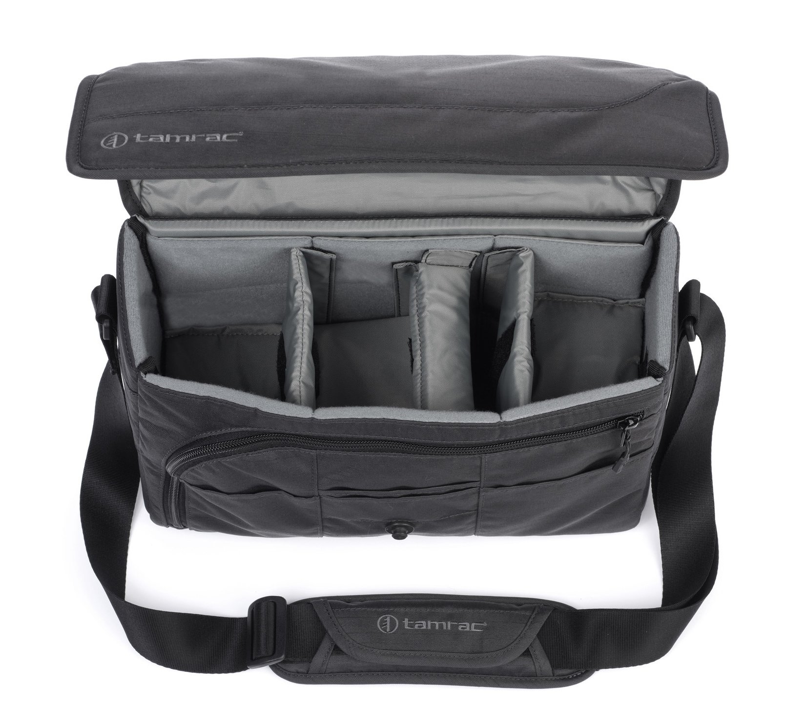 Tamrac Derechoe 8 DSLR Camera Shoulder Bag - Durable Iron Gray Photography Gear for Travel & Outdoor Shooting - Perfect for Photographers, Hiking & Adventure Trips