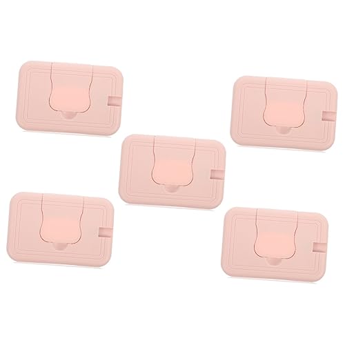 5-Pack Portable Baby Wipe Warmer - Travel-Friendly Wet Wipe Heater Dispenser for Newborns | PP Material, Pink | Ideal for Baby Showers, Girls' Rooms, Car Travel & Spa Days