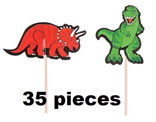 Dinosaur Cupcake Toppers - 26pcs Party Decorations for Birthday, Baby Shower & Special Events | Fun Dino Theme Cake Decorations for Kids Parties
