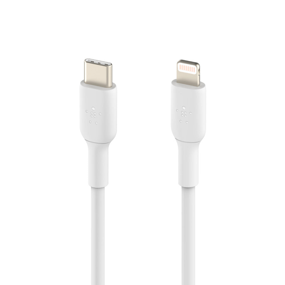 Belkin 1M Lightning to USB-C Cable MFI Certified Fast Charging & Data Sync for iPhone iPad - Perfect for Home, Office & Travel (White, CAA003BT1MWH)
