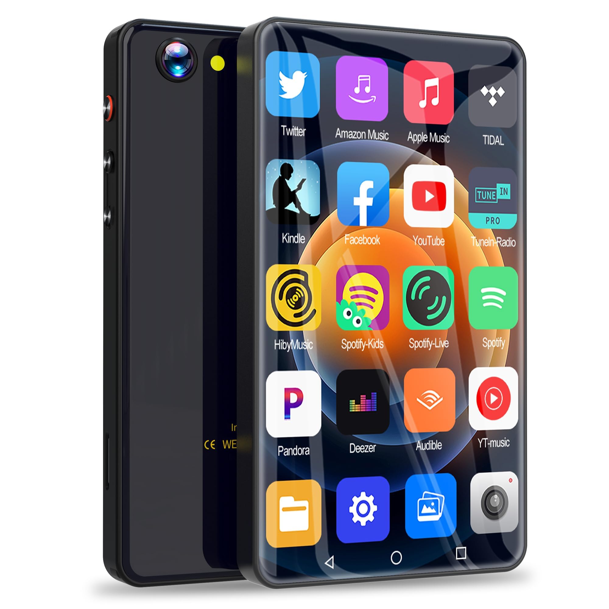 MYMAHDI 5 Inch 144GB Bluetooth MP3 Player with WiFi, HiFi MP4 Music Player with Touch Screen, Camera & Speaker - Supports Spotify, YouTube & Android Streaming - Perfect for Running, Gym Workouts & Travel (Black)