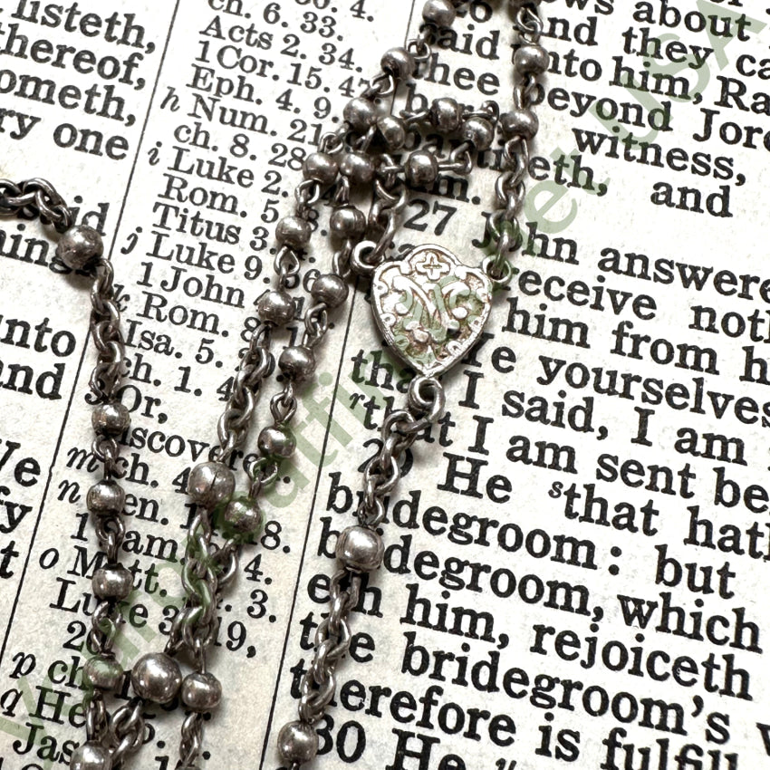 Vintage Mexican Alpaca Silver Bible Rosary Case Pendant - Religious Jewelry for Prayer & Protection - Perfect for Church, Gifts & Spiritual Occasions