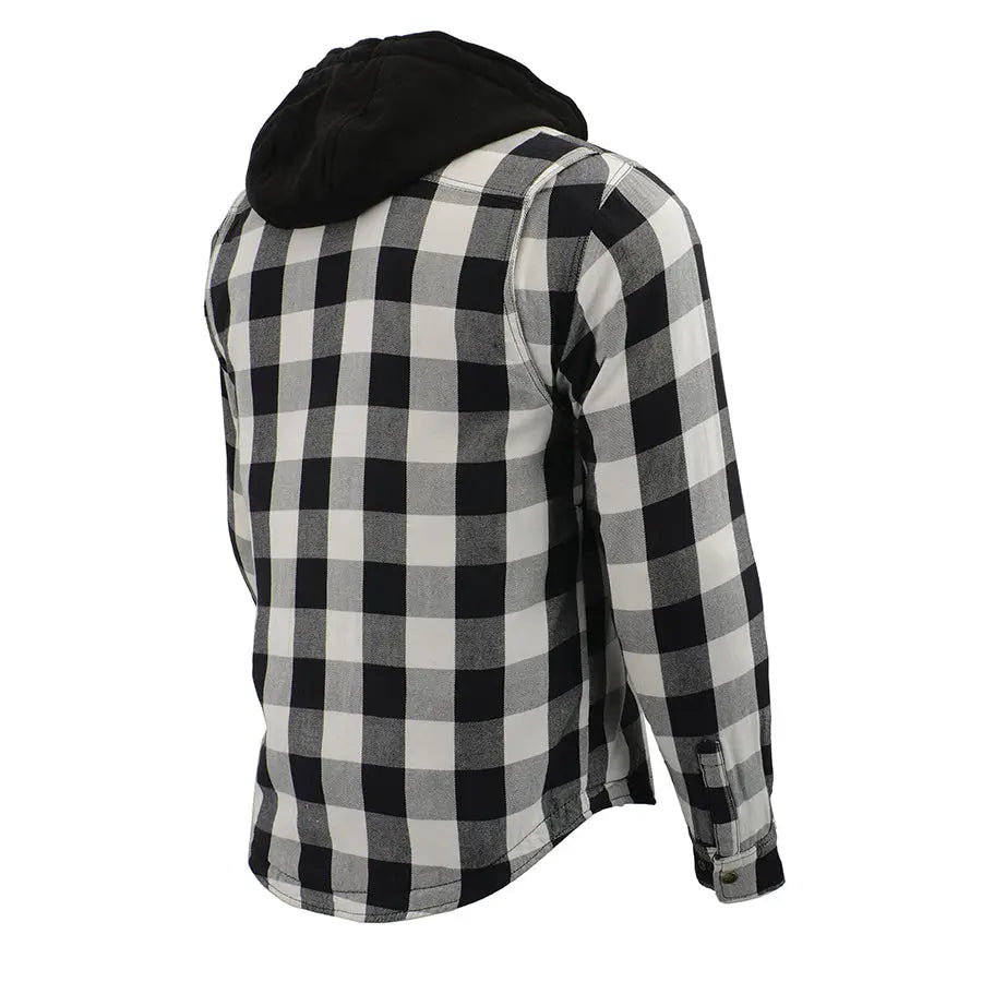 Milwaukee Leather Men's Plaid Flannel Armored Shirt Jacket - Motorcycle Riding Gear for Men, Winter Warmth & Protection - Perfect for Biking, Outdoor Adventures & Casual Wear