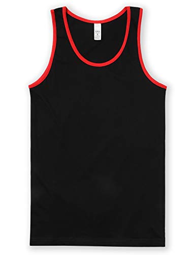 Contrast Trim Black Red
