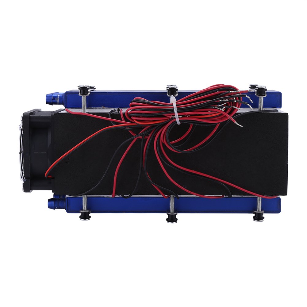 Walfront Mini Air Conditioner - 12V DC 576W 8-Chip TEC1-12706 Thermoelectric Cooler for DIY Cooling | Portable Cooling Device for Small Spaces, Electronics Cooling & Workbench Use